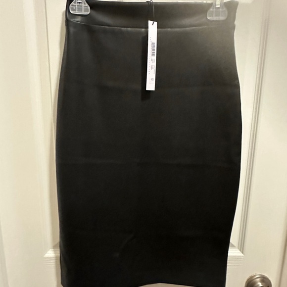 Susana Monaco XS Faux Leather Black Pencil Skirt NWT - Picture 1 of 9